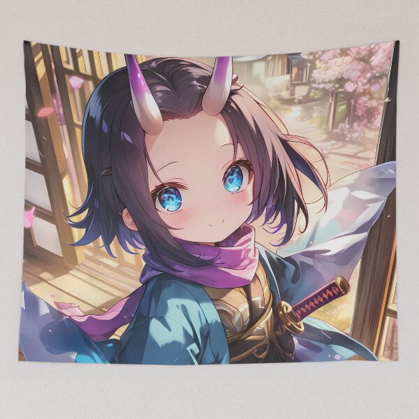 Item preview, Elma Miss Kobayashi Dragon Maid Chibi Cherry Blossom Shrine designed and sold by TanglenRabbit.