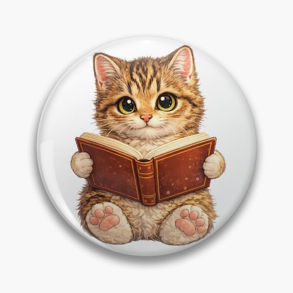 Item preview, cat reading a book designed and sold by PasoaPaso2025.
