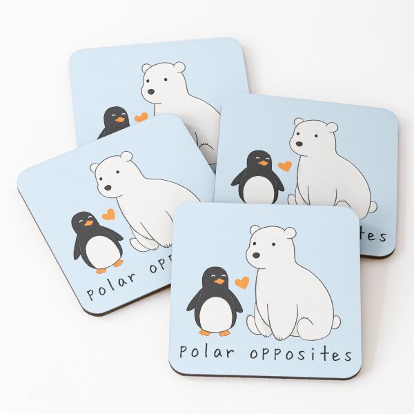 Item preview, Polar Opposites Bear & Penguin designed and sold by rornelson.