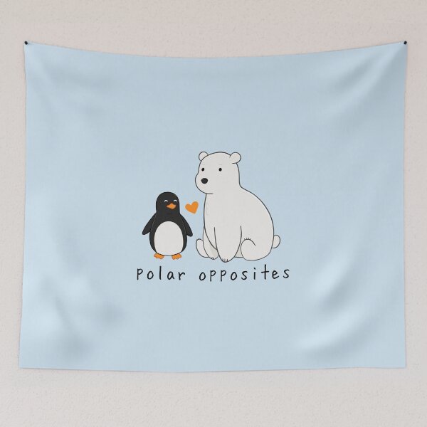 Item preview, Polar Opposites Bear & Penguin designed and sold by rornelson.