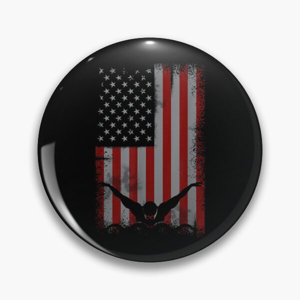 Item preview, Retro American Flag Swimming Gift for Swimmer Women Kids Men designed and sold by Cheesymatiion.