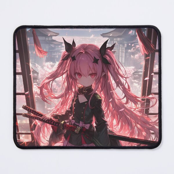 Item preview, Krul Tepes Seraph Of The End Cherry Blossom Chibi Sunset designed and sold by TanglenRabbit.