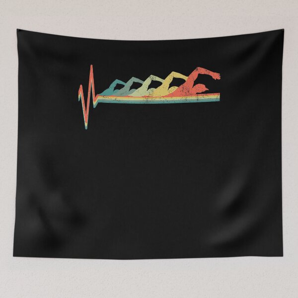 Item preview, Swimmer Heartbeat Retro Gift designed and sold by Cheesymatiion.