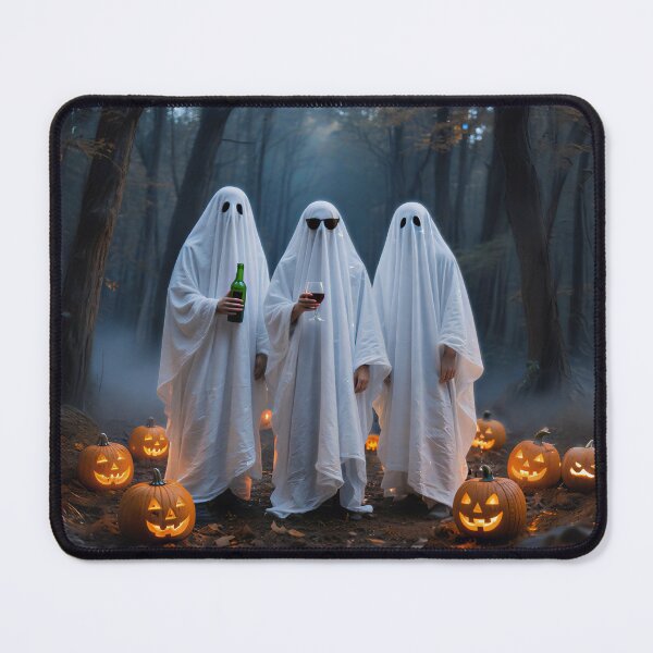 Item preview, Funny Halloween Wine Party with Ghost Trio in Foggy Forest designed and sold by Project X Design.