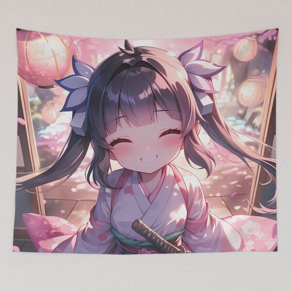 Item preview, Hestia Danmachi Chibi Lantern Sakura Spring Mood designed and sold by TanglenRabbit.