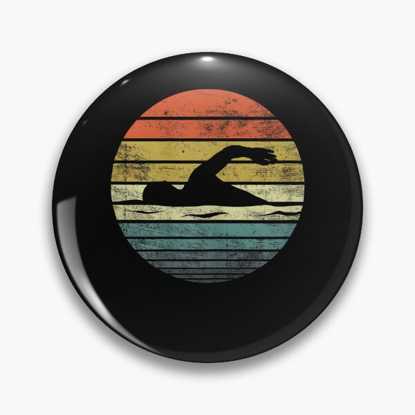 Artikelvorschau, Schwimmergeschenke Lustige Retro Vintage Sonnenuntergang Schwimmtrainer Schwimmen entworfen und verkauft von Cheesymatiion.
