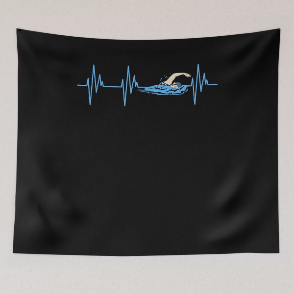 Item preview, Swimmer Heartbeat Fun Swimming Swim Coach Men Women Graphic designed and sold by Cheesymatiion.