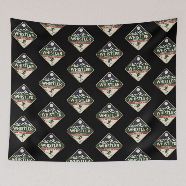 Item preview, Whistler Canada Vintage Ski Mountain Badge designed and sold by Digital Art Works  Hub.