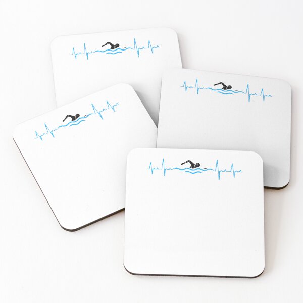 Item preview, Swimming Heartbeat Funny Swimmer Swim Coach Player Graphic designed and sold by Cheesymatiion.