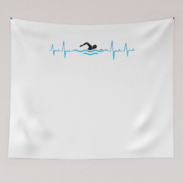 Item preview, Swimming Heartbeat Funny Swimmer Swim Coach Player Graphic designed and sold by Cheesymatiion.