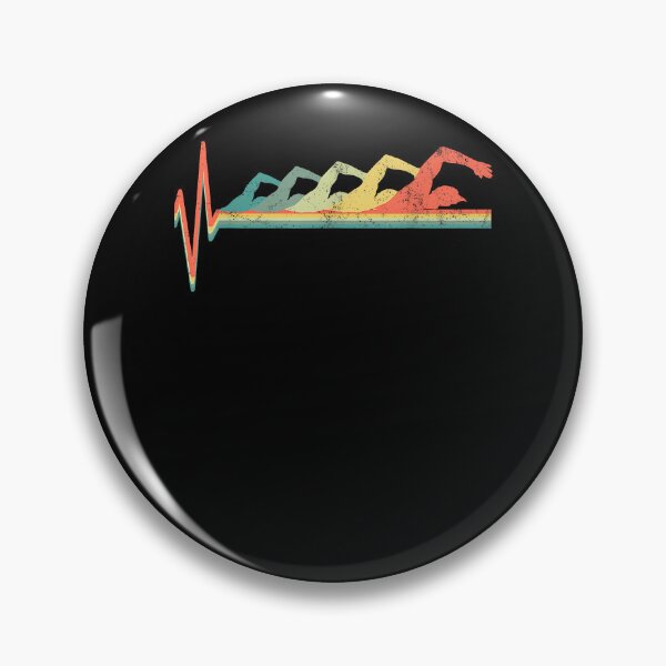 Item preview, Swimmer Heartbeat Retro Gift designed and sold by Cheesymatiion.