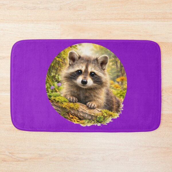 Item preview, Woodland Raccoon – Curious Night Explorer | Painterly Wildlife Portrait designed and sold by TheJoyfulPen.