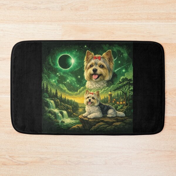 Item preview, Yorkshire Terrier Howling to The Moon Vintage 90s Retro Yorkie Dog designed and sold by BOUCHERIT amine.