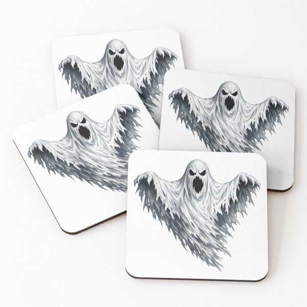 Item preview, Scary Ghost Horror Sticker – Spooky Halloween Phantom Decal | Creepy Ghost Aesthetic Laptop Sticker designed and sold by AestheticLoveArt.