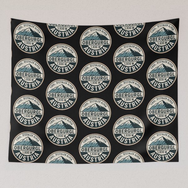 Item preview, Obergurgl Austria Alpine Mountain Vintage Badge designed and sold by Digital Art Works  Hub.