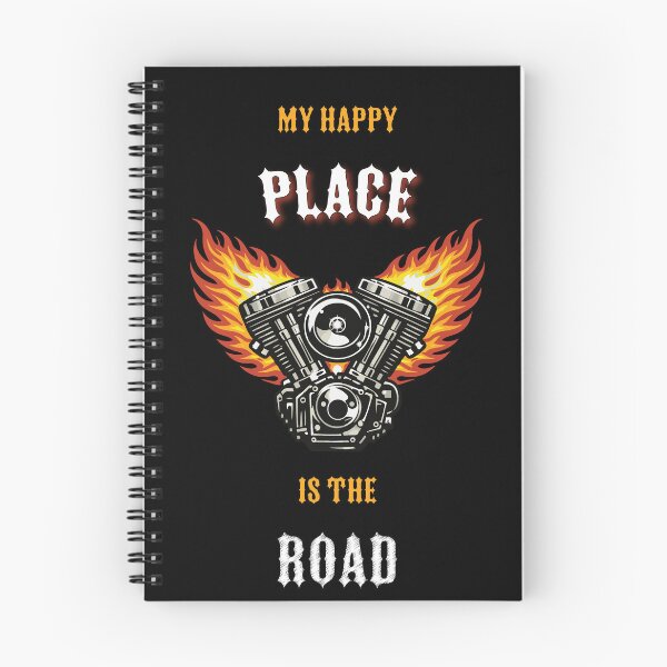 Item preview, My Happy Place Is the Road Motorcycle Biker T-Shirt designed and sold by Freki & Geri.