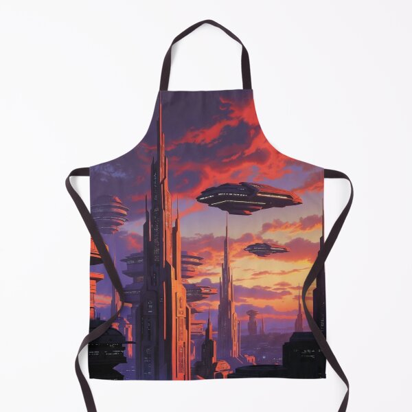 Item preview, Futuristic Sunset Skyline Glow designed and sold by CoquetteLunaCo.