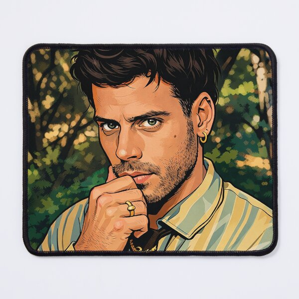 Item preview, François Arnaud, very chic, with a thoughtful expression (fan art) designed and sold by PopCultureAndStuff.