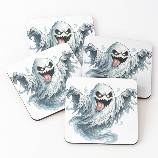Item preview, Funny Creepy Ghost Sticker – Spooky Halloween Monster Ghost Decal | Cute Horror Ghost Aesthetic designed and sold by AestheticLoveArt.