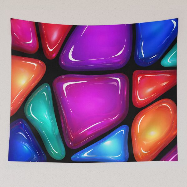 Item preview, Neon Jelly Shapes Abstract Pop Art Pattern designed and sold by Kaleidoscope Print.