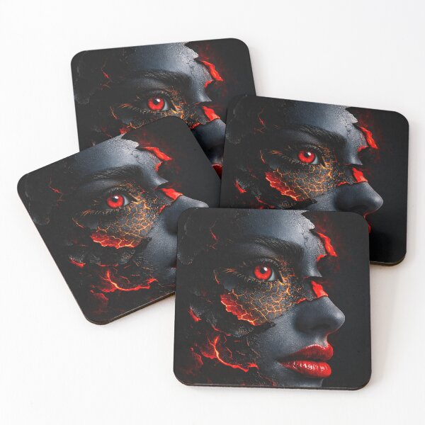 Item preview, Lava Vein Dark Fantasy Portrait designed and sold by Kaleidoscope Print.