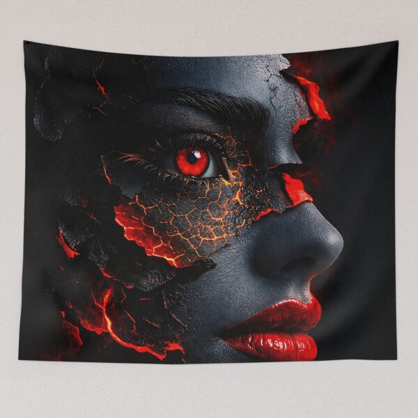 Item preview, Lava Vein Dark Fantasy Portrait designed and sold by Kaleidoscope Print.