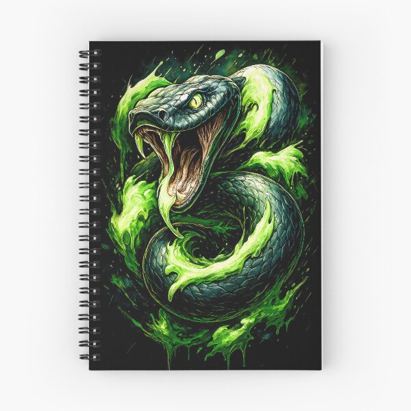 Item preview, Venomous Green Snake Attack - Dark Reptile Art designed and sold by PSYNOVA.