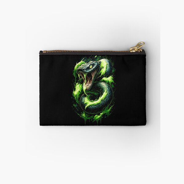 Item preview, Venomous Green Snake Attack - Dark Reptile Art designed and sold by PSYNOVA.