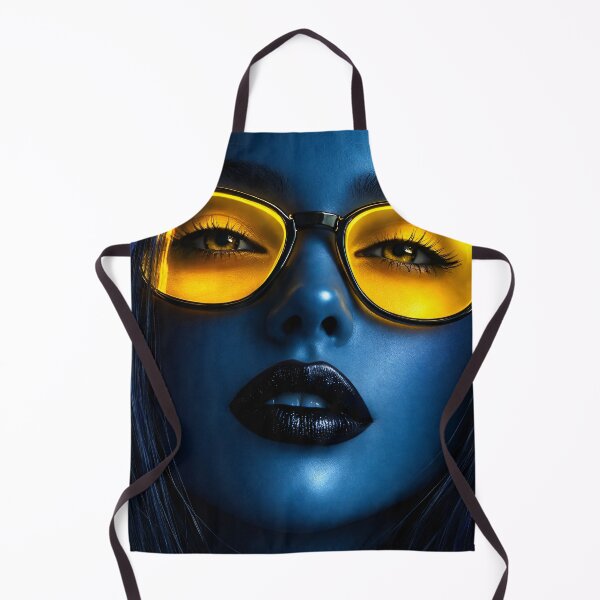 Item preview, Blue Noir Portrait with Yellow Glasses designed and sold by Kaleidoscope Print.