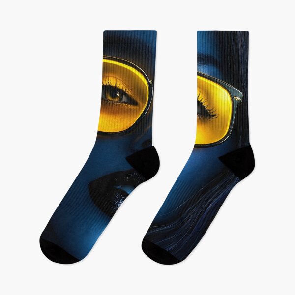 Item preview, Blue Noir Portrait with Yellow Glasses designed and sold by Kaleidoscope Print.