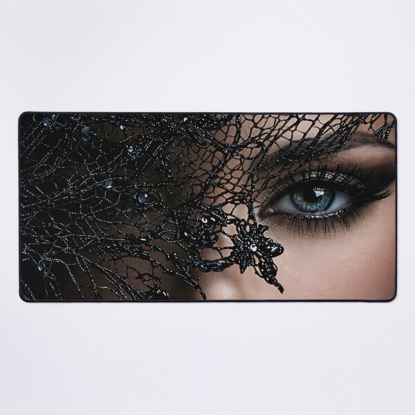 Item preview, Black Lace Masquerade Gothic Portrait designed and sold by Kaleidoscope Print.