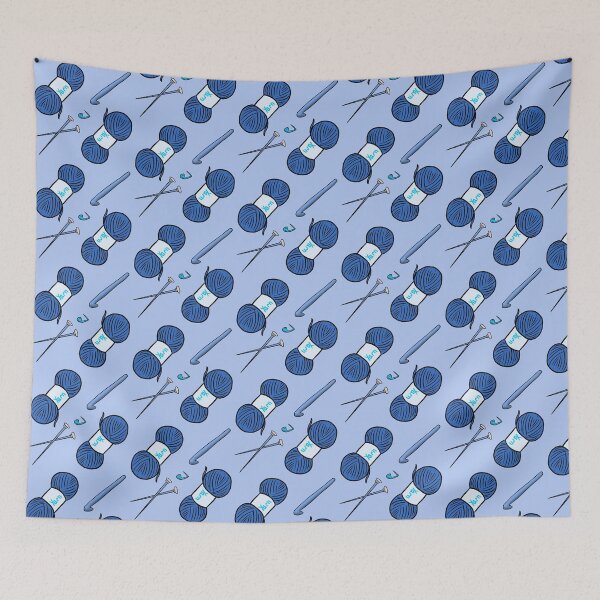 Item preview, Hooks and Needles (blue) designed and sold by Chaotic-Crochet.