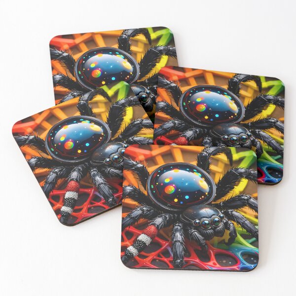Item preview, Rainbow Orb Jumping Spider Pop Art designed and sold by Kaleidoscope Print.