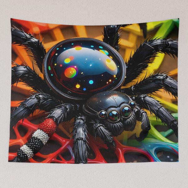 Item preview, Rainbow Orb Jumping Spider Pop Art designed and sold by Kaleidoscope Print.