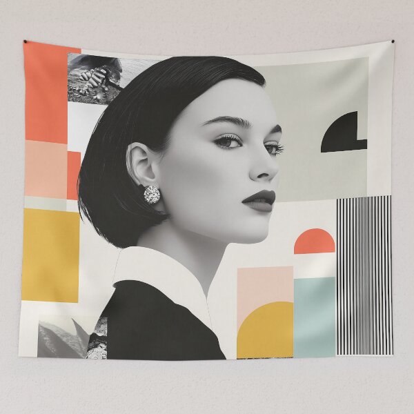 Item preview, Minimalist Fashion Collage Modern Aesthetic Style Art designed and sold by Mindrender.