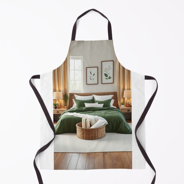 Item preview, Organic Modern Bedroom with Forest Green Bedding designed and sold by Vida e Arte.