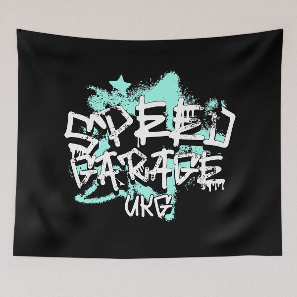 Item preview, SPEED GARAGE - UKG Street Graffiti Vibes (white) designed and sold by Discothreadz.