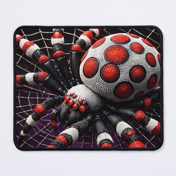 Item preview, Red Polka Dot Spider Gothic Web Art designed and sold by Kaleidoscope Print.