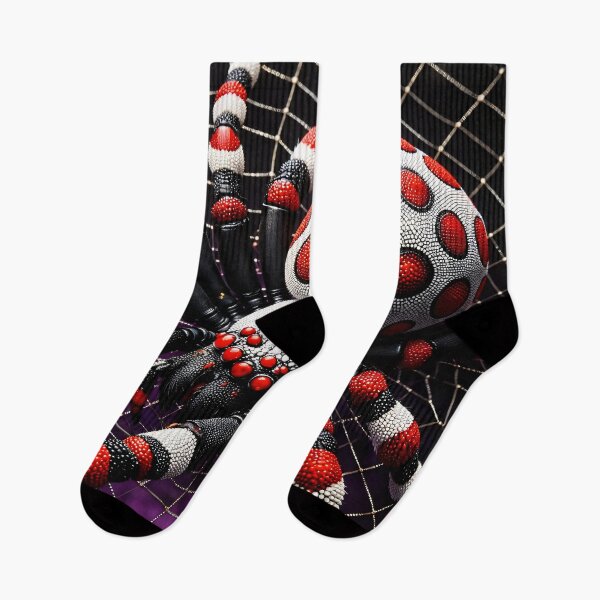 Item preview, Red Polka Dot Spider Gothic Web Art designed and sold by Kaleidoscope Print.