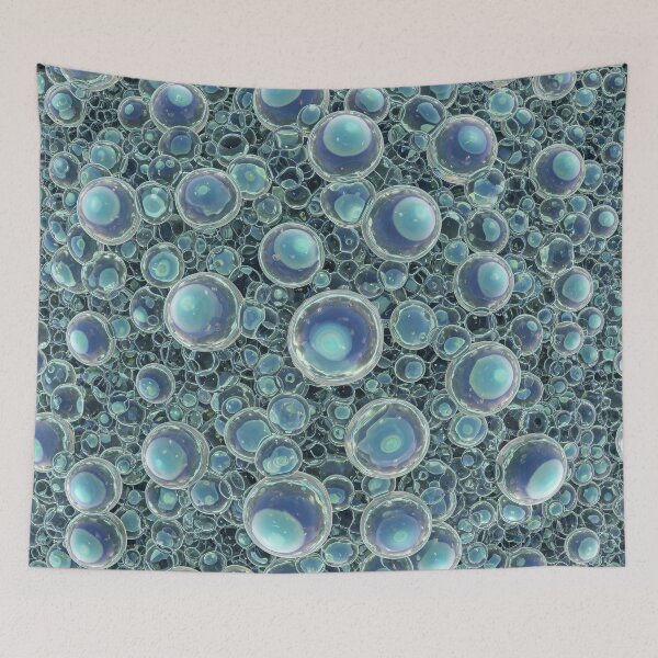 Item preview, Iridescent Blue Bubble Abstract Pattern designed and sold by Kaleidoscope Print.