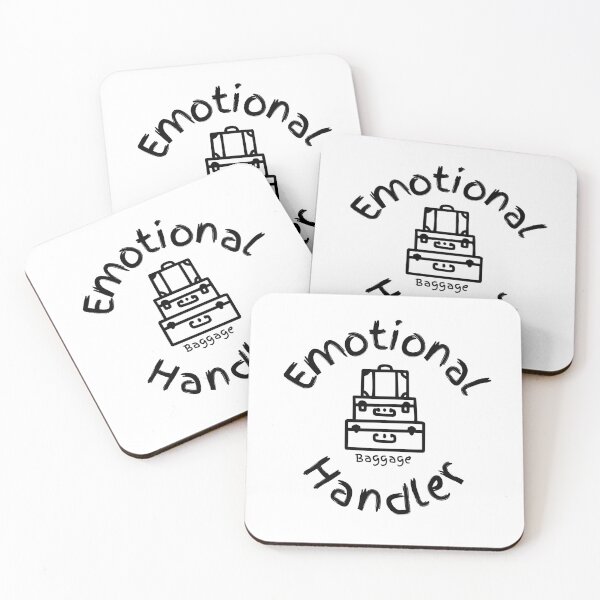 Item preview, Emotional Baggage Handler-with 'Baggage'-Black and White Graphic designed and sold by 11-Designs.