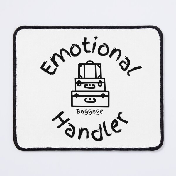 Item preview, Emotional Baggage Handler-with 'Baggage'-Black and White Graphic designed and sold by 11-Designs.