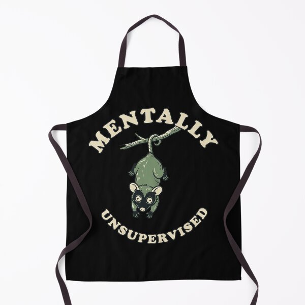 Item preview, Mentally Unsupervised | Funny Hanging Opossum Retro Design designed and sold by Akio Saiko.