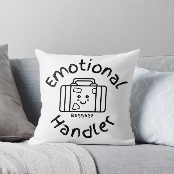 Item preview, "Emotional Baggage Handler" -Smiling Suitcase-Black and White Graphic designed and sold by 11-Designs.