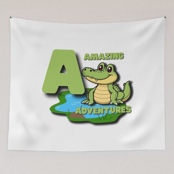 Item preview, A is for Alligator - Cute 3D Animal for Kids designed and sold by Templates&TotsPH.