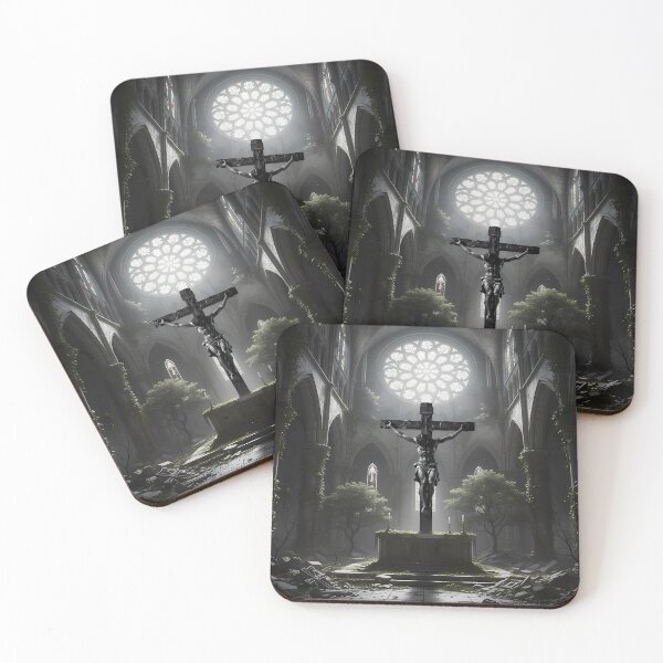 Item preview, Crucifix in a Ruined Cathedral designed and sold by balquebratum.