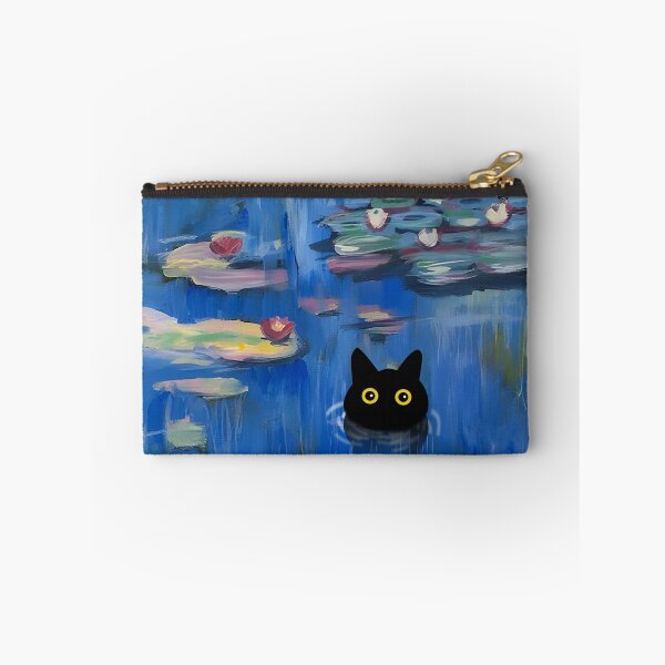 Item preview, cat in water lilies pond - monet waterlily cat  designed and sold by PurrfectHome.
