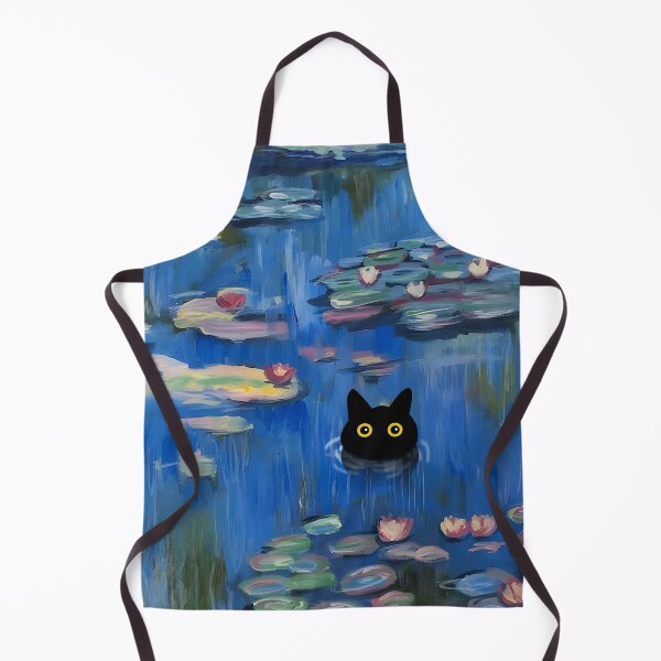Item preview, cat in water lilies pond - monet waterlily cat designed and sold by PurrfectHome.