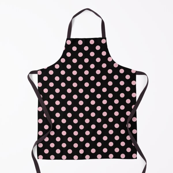 Item preview, Pink Polka Dots on Black Background designed and sold by kindacute-shop.