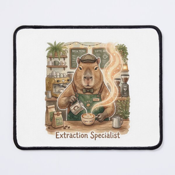 Item preview, Extraction Specialist - Lofi Barista Capybara designed and sold by HiruK.